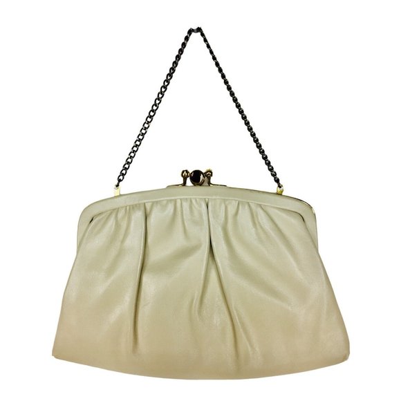 Ande' Handbags - Vintage 1960's Beige Inner Double Compartment Chai